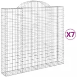 7 db íves horganyzott vas gabion kosár 200x50x180/200 cm