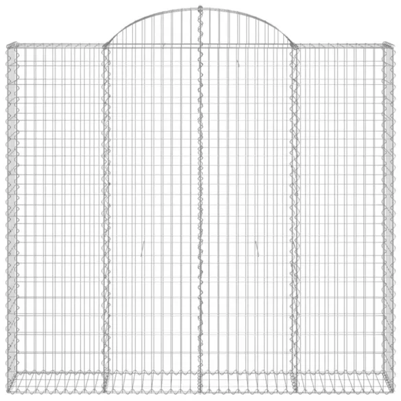 8 db íves horganyzott vas gabion kosár 200x50x180/200 cm