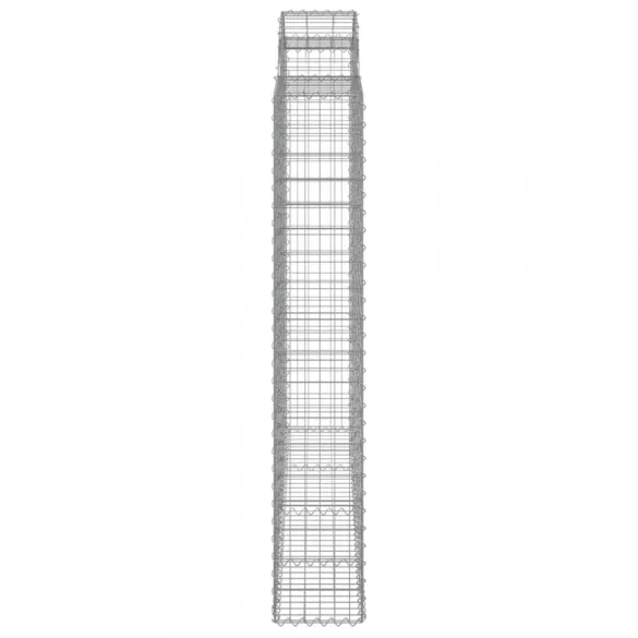 9 db íves horganyzott vas gabion kosár 200x50x180/200 cm