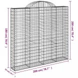 11 db íves horganyzott vas gabion kosár 200x50x180/200 cm