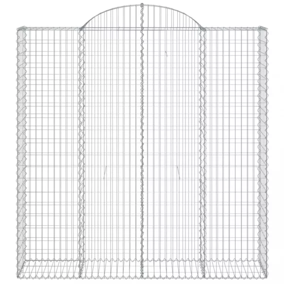 2 db íves horganyzott vas gabion kosár 200x50x200/220 cm