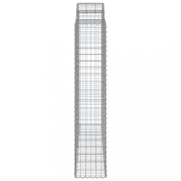 6 db íves horganyzott vas gabion kosár 200x50x200/220 cm