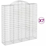 7 db íves horganyzott vas gabion kosár 200x50x200/220 cm