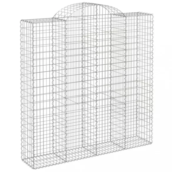 8 db íves horganyzott vas gabion kosár 200x50x200/220 cm