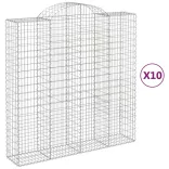 10 db íves horganyzott vas gabion kosár 200x50x200/220 cm