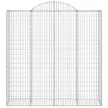 10 db íves horganyzott vas gabion kosár 200x50x200/220 cm