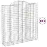 11 db íves horganyzott vas gabion kosár 200x50x200/220 cm