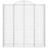 12 db íves horganyzott vas gabion kosár 200x50x200/220 cm