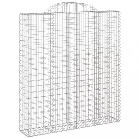 3 db íves horganyzott vas gabion kosár 200x50x220/240 cm