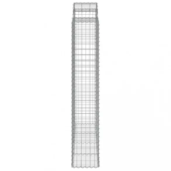 3 db íves horganyzott vas gabion kosár 200x50x220/240 cm