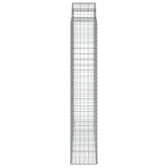 5 db íves horganyzott vas gabion kosár 200x50x220/240 cm