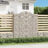 8 db íves horganyzott vas gabion kosár 200x50x220/240 cm
