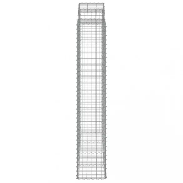 8 db íves horganyzott vas gabion kosár 200x50x220/240 cm