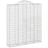 9 db íves horganyzott vas gabion kosár 200x50x220/240 cm