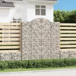 10 db íves horganyzott vas gabion kosár 200x50x220/240 cm