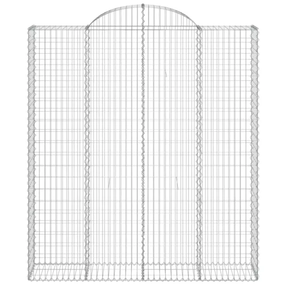 10 db íves horganyzott vas gabion kosár 200x50x220/240 cm