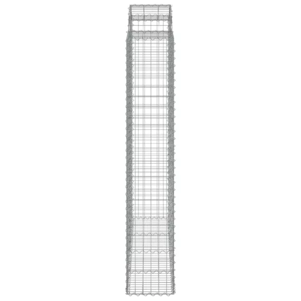 10 db íves horganyzott vas gabion kosár 200x50x220/240 cm