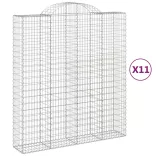 11 db íves horganyzott vas gabion kosár 200x50x220/240 cm