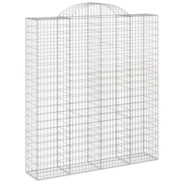 12 db íves horganyzott vas gabion kosár 200x50x220/240 cm