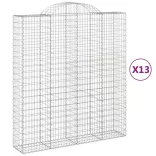 13 db íves horganyzott vas gabion kosár 200x50x220/240 cm