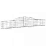 2 db íves horganyzott vas gabion kosár 300x30x40/60 cm
