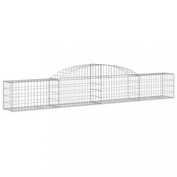 2 db íves horganyzott vas gabion kosár 300x30x40/60 cm