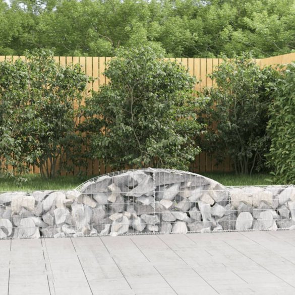 4 db íves horganyzott vas gabion kosár 300x30x40/60 cm