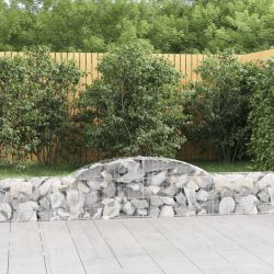 8 db íves horganyzott vas gabion kosár 300x30x40/60 cm