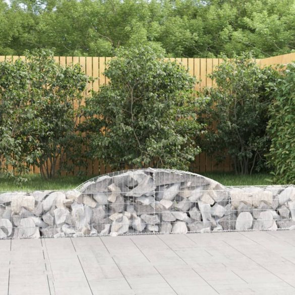 17 db íves horganyzott vas gabion kosár 300x30x40/60 cm