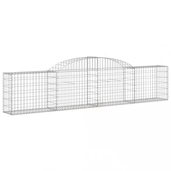 5 db íves horganyzott vas gabion kosár 300x30x60/80 cm