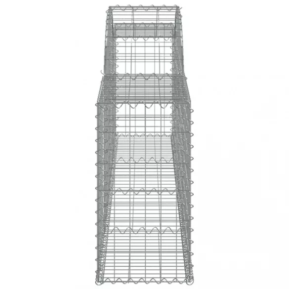 6 db íves horganyzott vas gabion kosár 300x30x60/80 cm