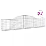 7 db íves horganyzott vas gabion kosár 300x30x60/80 cm
