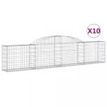 10 db íves horganyzott vas gabion kosár 300x30x60/80 cm