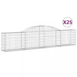 25 db íves horganyzott vas gabion kosár 300x30x60/80 cm
