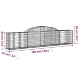 30 db íves horganyzott vas gabion kosár 300x30x60/80 cm