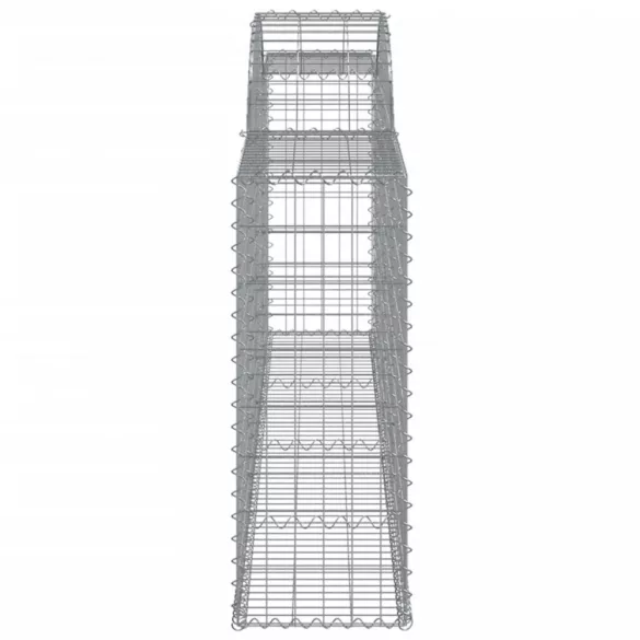 2 db íves horganyzott vas gabion kosár 300x30x80/100 cm