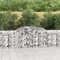 5 db íves horganyzott vas gabion kosár 300x30x80/100 cm