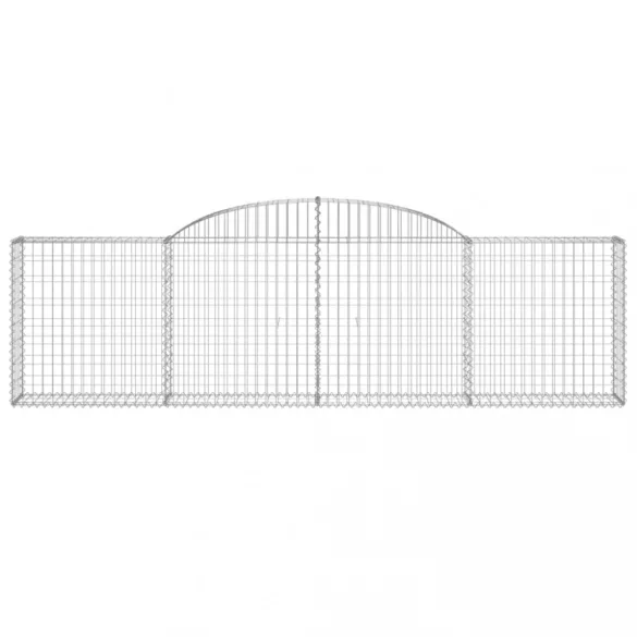 5 db íves horganyzott vas gabion kosár 300x30x80/100 cm