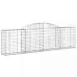 8 db íves horganyzott vas gabion kosár 300x30x80/100 cm
