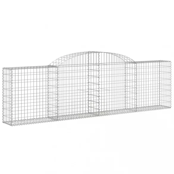 10 db íves horganyzott vas gabion kosár 300x30x80/100 cm