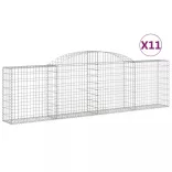 11 db íves horganyzott vas gabion kosár 300x30x80/100 cm