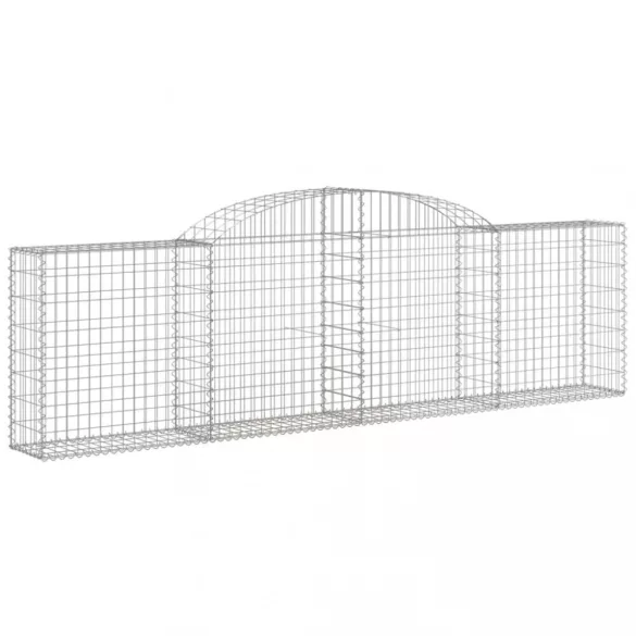 12 db íves horganyzott vas gabion kosár 300x30x80/100 cm