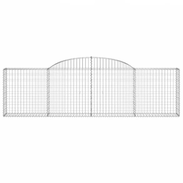 12 db íves horganyzott vas gabion kosár 300x30x80/100 cm