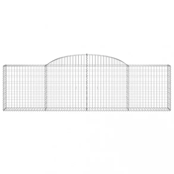 15 db íves horganyzott vas gabion kosár 300x30x80/100 cm