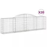 20 db íves horganyzott vas gabion kosár 300x30x80/100 cm