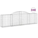30 db íves horganyzott vas gabion kosár 300x30x80/100 cm