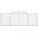 2 db íves horganyzott vas gabion kosár 300 x 30 x 100/120 cm