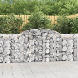   3 db íves horganyzott vas gabion kosár 300 x 30 x 100/120 cm