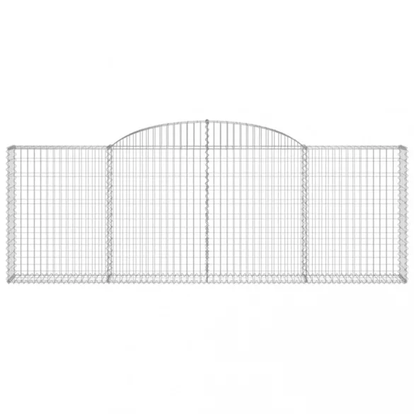 3 db íves horganyzott vas gabion kosár 300 x 30 x 100/120 cm