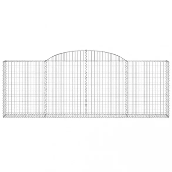 5 db íves horganyzott vas gabion kosár 300 x 30 x 100/120 cm